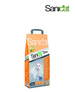 Sanicat Clumping duo arena aglomerante perfumada para gatos 10l.